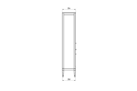 Шкаф-пенал ASB-Woodline Гранда 40 R антикварный орех